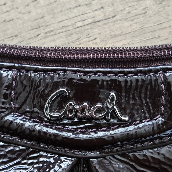 Coach Y2k Vintage Ashley Brown Patent Leather Crossbody Bag - Picture 9 of 14